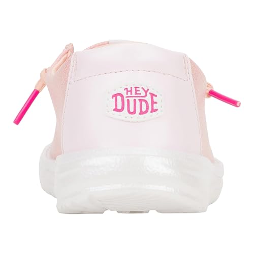 Image of HEYDUDE Kids Wendy Iridescent Sparkle (Little Kid /Big Kid) - Loafers for Kids - Canvas Upper - Cotton Lining
