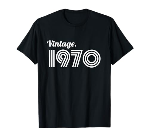 Año de nacimiento de estilo retro vintage de 1970 - Cumpleaños de hito Camiseta