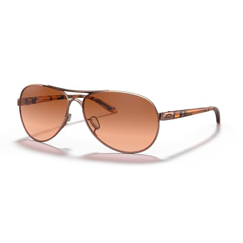 Oakley Feedback OO4079 407901 59MM Rose Gold/Brown Gradient Round Sunglasses for Women