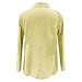 Women's Spring Solid Color Linen V Neck Long Sleeve Casual Shirt T Shirt Tops (Yellow, XXL)