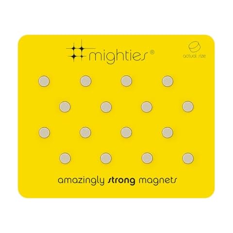 Three by Three Seattle Mini Mighties Magnets, Strong, Heavy Duty Magnets for Fridge, Dry Erase Whiteboards, and More in Home Offices, Cubicles, Schools (16 Pack, Chrome) Cover