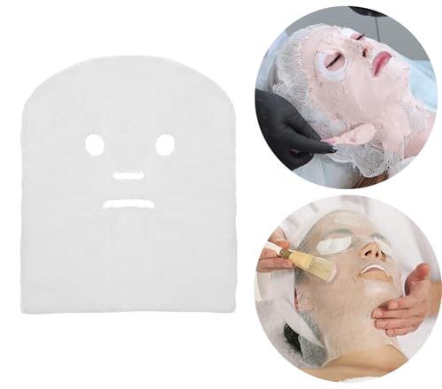 LIFESOFT Gauze Facial Mask 100% Cotton Gauze Pre-Cut for Facial Spa High Frequency Treatments 100 Count