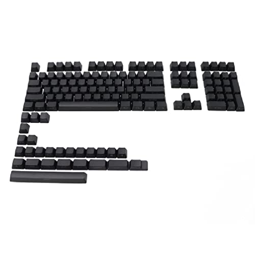 PBT Teclas retroiluminadas laterales transparentes para 133 teclas, teclado mecánico para juegos, teclado grabado lateral, blanco/negro, 133 teclas PBT de doble disparo iluminado lateral a través de