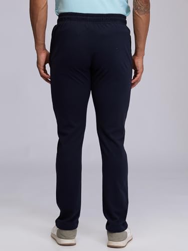 Image of SleepZ by Raymond Men Regular Fit Solid Pattern Pure Cotton Flat Front Trackpant