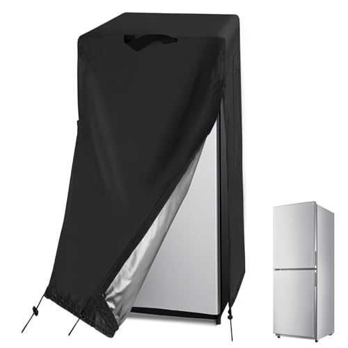 Housse de réfrigérateur 210D noire avec fermeture éclair robuste - 5