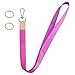 Wisdompro 19.5 inch Neck Lanyard with Metal Swivel Clasp and Rings for Keys, Wallets, Keychain, ID Card Badge Holders, Name Tags - Pink Purple Gradient