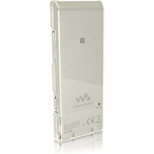 igadgitz Claro Funda Carcasa Plástico Duro para Sony Walkman NWZ-A15 NWZ-A17 NW-A25 NW-A27 8GB 16GB 32GB & 64GB Case Cover + Protector Pantalla