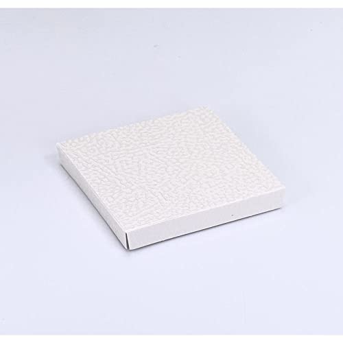 scotton spa 50 PZ Pelle Bianco 8x8x1 cm Fondo Fondino per scatole in PVC Bomboniera