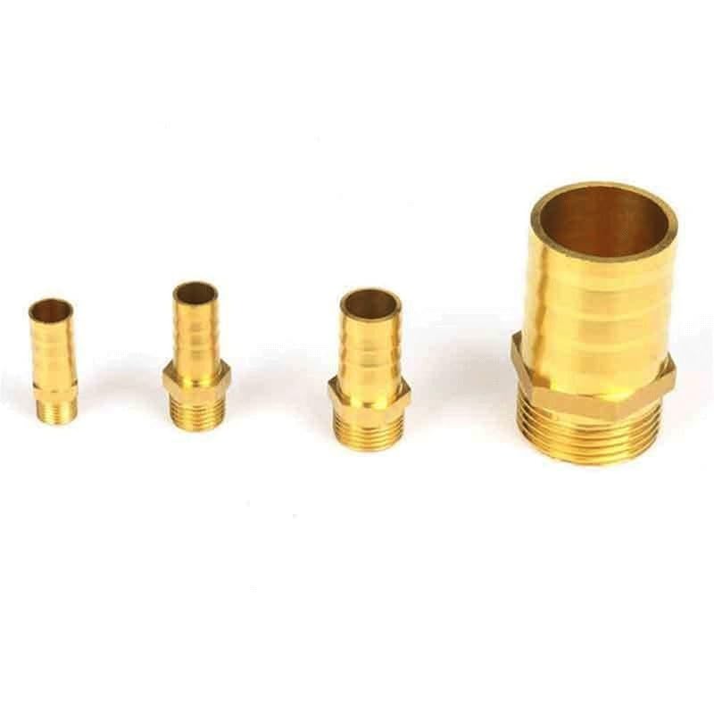 Conector de púas de latón para manguera con adaptador roscado macho BSP 3