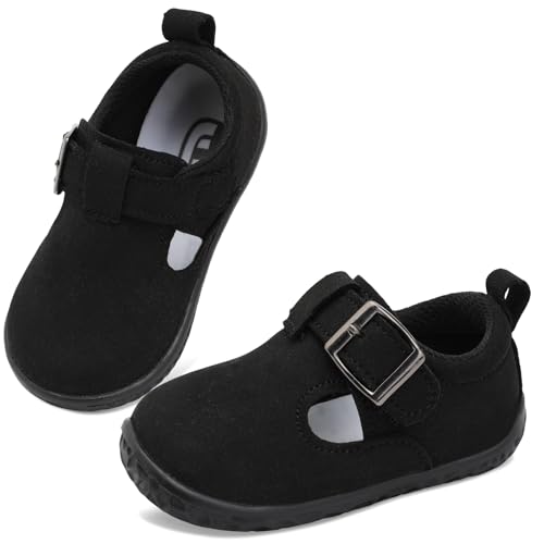 JOINFREE Toddler Shoes Girls Boys Lightweight Dress Shoes Wide Barefoot Flats Fashion School Shoe Kids Fall Walking Sneakers