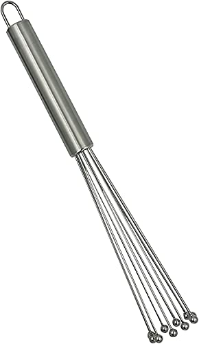 1 Pieza de Mini Batidor de Bolas de Acero,Nuevo,Duradero Y Ecológico Batidor de Acero Inoxidable 304,Batidora de Mano Para Cocinar Salsas,Huevos Y Crema (12 Pulgadas / 30,5 cm) Cover