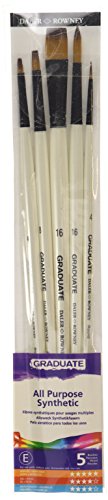 Daler Rowney Graduate – Set De 5 Pinceaux Synthétiques Classiques, Idéal Pour Débutants, étudiants Et Amateurs