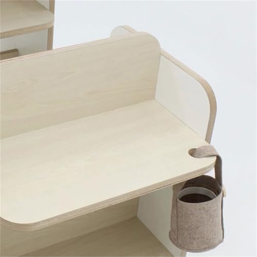 Estantería giratoria de madera organizador vertical de pie para libros 5