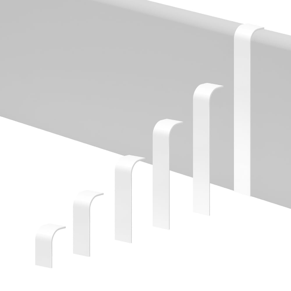 REESE Connector for Skirting Boards - 18 x 60 mm - White - Perfect Fit - Profile Munich - Easy Installation No Drilling - Durable