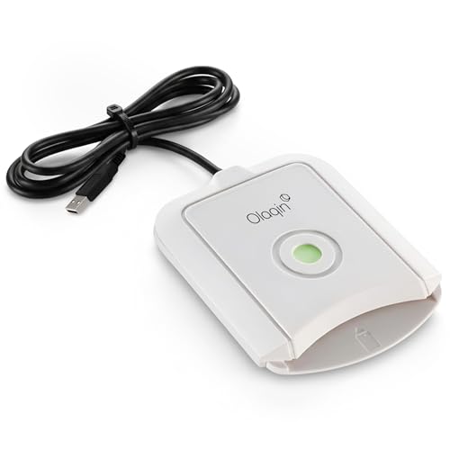Lecteur de Carte Vitale Monofente Fixe - LITEO - Olaqin - Plug and Play - Ne nécessite Pas d'installation de Logiciel - Câble USB A