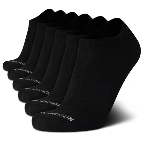 Van Heusen Men's Socks - Athletic Cushion Low Cut Ankle Socks (6 Pack), Size 6-12.5, All Black #TOP26