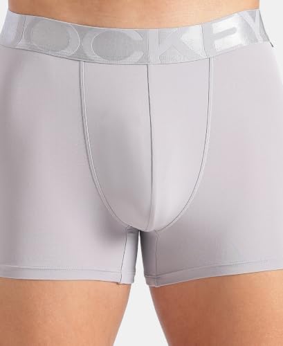 Image of Jockey IC28 Men Tactel Microfiber Elastane Stretch Solid Trunk with Moisture Move Properties