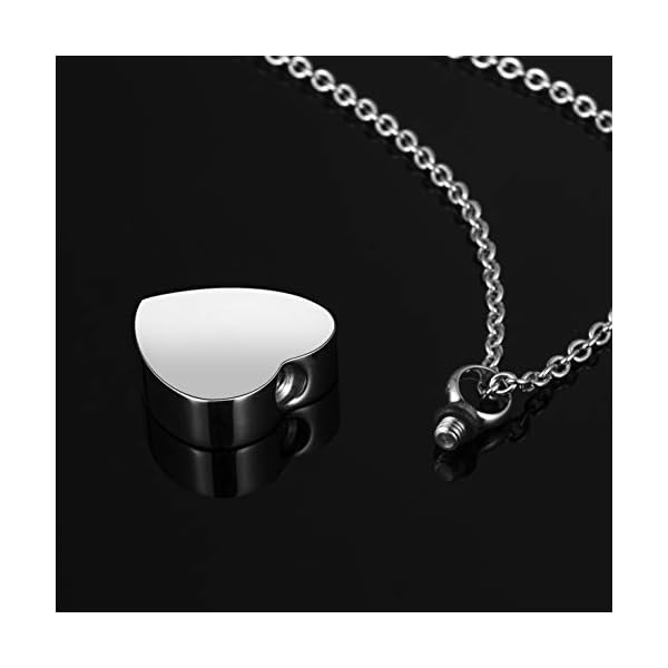Cremation-Urn-Ashes-Necklace-No-longer-by-my-sidebut-forever-in-my-heartStainless-steel-memorial-pendant-Waterproof-memorial-pendant ENO Time Cremation Urn Ashes Necklace, I love you to the moon and back, Stainless steel memorial pendant Waterproof memorial pendant(Rose)