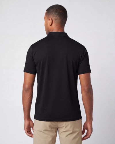 Image of 3 Pack:Mens Quick Dry Fit Polo Shirt Short Sleeve Golf Tennis Clothing Active Wear Athletic Performance Tech Sports Essentials Moisture Wicking Casual Dri-Fit T Shirts Set