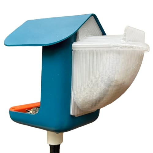XL Seed Hopper Extender Compatible with Bird Buddy Smart Feeder: Doubles Capacity (Translucent White)