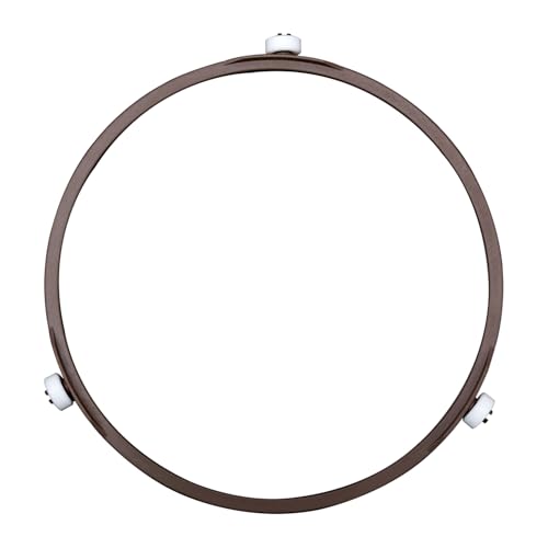 Microwave Turntable Ring Replacement, 7.44 Inch Durable Plastic Rotating Inner Ring with 14mm Rollers Universal Glass Tray Support Holder Microwave Spinner Accessory Part for Plates