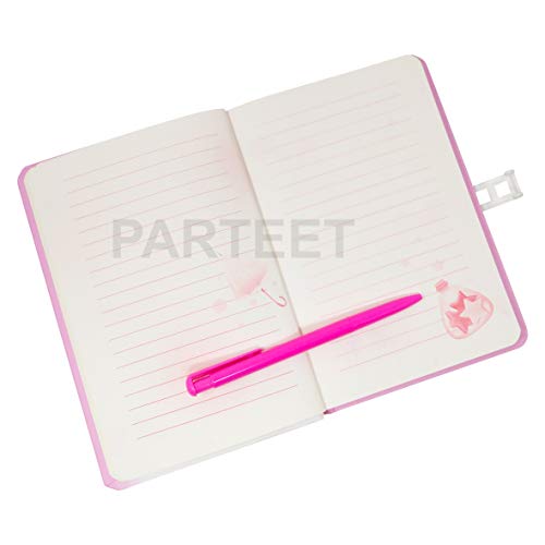 PARTEET Password Protected Cartoon Printed Dairy with Pen(Assorted Color)