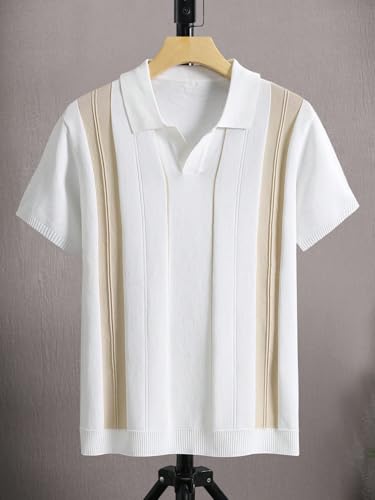 Men's Slim Fit Sweater Striped Pattern Knit Top4