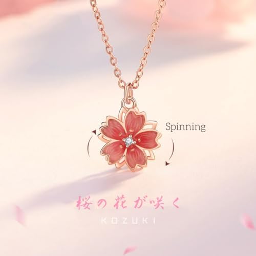 KOZUKI Colar Sakura, colar de flor de cerejeira, sakura, japonês