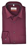 Marvelis Hemd Modern Fit 7332.24.39 Bordeaux Uni, Kragenweite/Größe:41