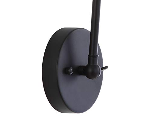 Image of JONATHAN Y Rover 1-Light Wall Sconce 7 inch, Black /Brass Gold