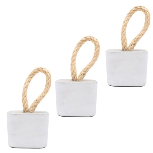 Kit 3 Calços De Porta Artesanal Peso De Porta Quadrado 1.3 Kg - C...