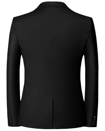 Men's One Button Suit Jacket Slim Fit Notch Lapel Tuxedo for Business Wedding Party Only a Blazer2