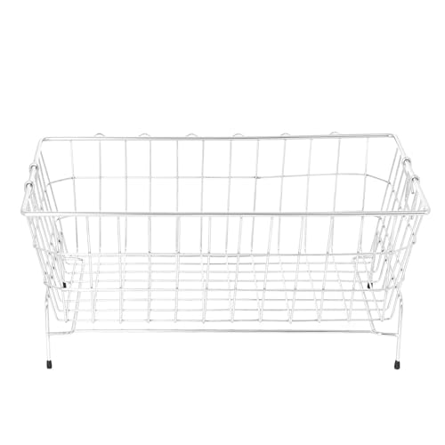 Image of Cutting EDGE Medium Stainless Steel Dish Drainer Basket with Holder Rust-Proof Kitchen Rack for Drying Plates Bowl Glasse Spoons & Utensils Space-Saving Stand for Sink Countertop (56 x 43.3 x 23 cm)