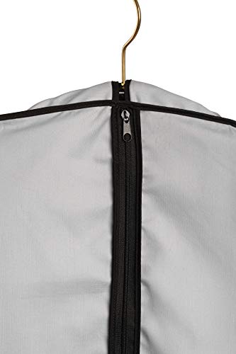 Tuva Breathable Cotton Long Dress, Fur Coat Or Suit/Tuxedo Garment Bag, 60 Inch, Grey #TOP2