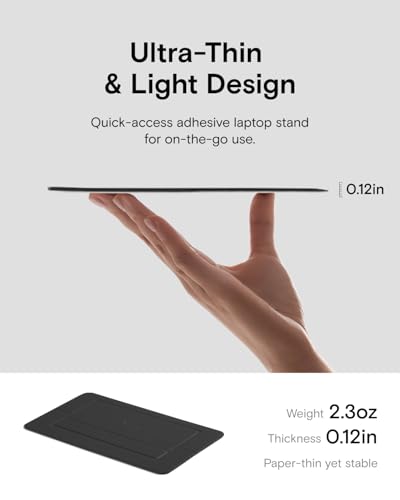 MOFT Laptop Stand for Desk, Adhesive Airflow Laptop Cooling Riser for Heat Dissipation with 2 Adjustable Viewing Angles, Foldable & Portable Computer Stand Compatible with Laptops 11