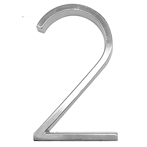 Numéro de porte résistant aux intempéries, chiffre 12cm nickel satiné durable