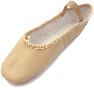 Roch Valley Ophelia Leather Ballet Shoes Full Suede Sole Pre-Attached Elastics New Improved Sizing! (4.5 EUR 37.5 (Adult), Pink)