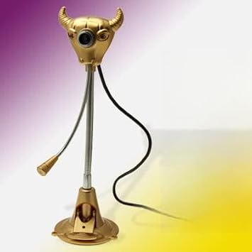 Ruilogod Golden OX Figure USB PC Camera Webcam with Microphone