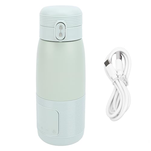 OKOVO Calentador de leche portátil para bebé, viaje, inalámbrico, calentamiento rápido, USB, recargable para coche al aire libre (Verde)