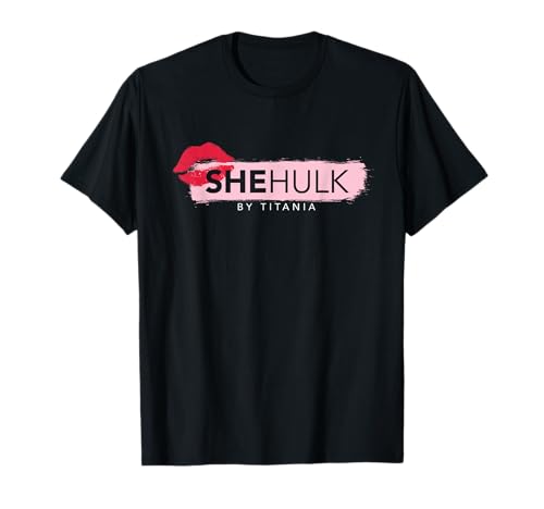 T-shirt She-Hulk Titania Kiss Logo Dark imprimé graphique Disney+ noir rigide