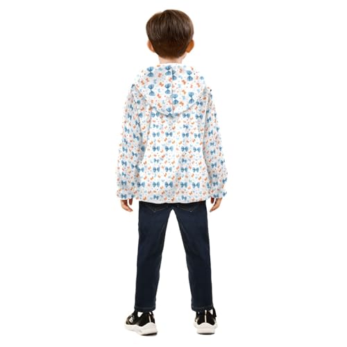 Bows Boys Fleece Coat,Children's Zip-Up Hoodie Jacket,Baby Warm Fashion Outerwear 3-10T,A1132714