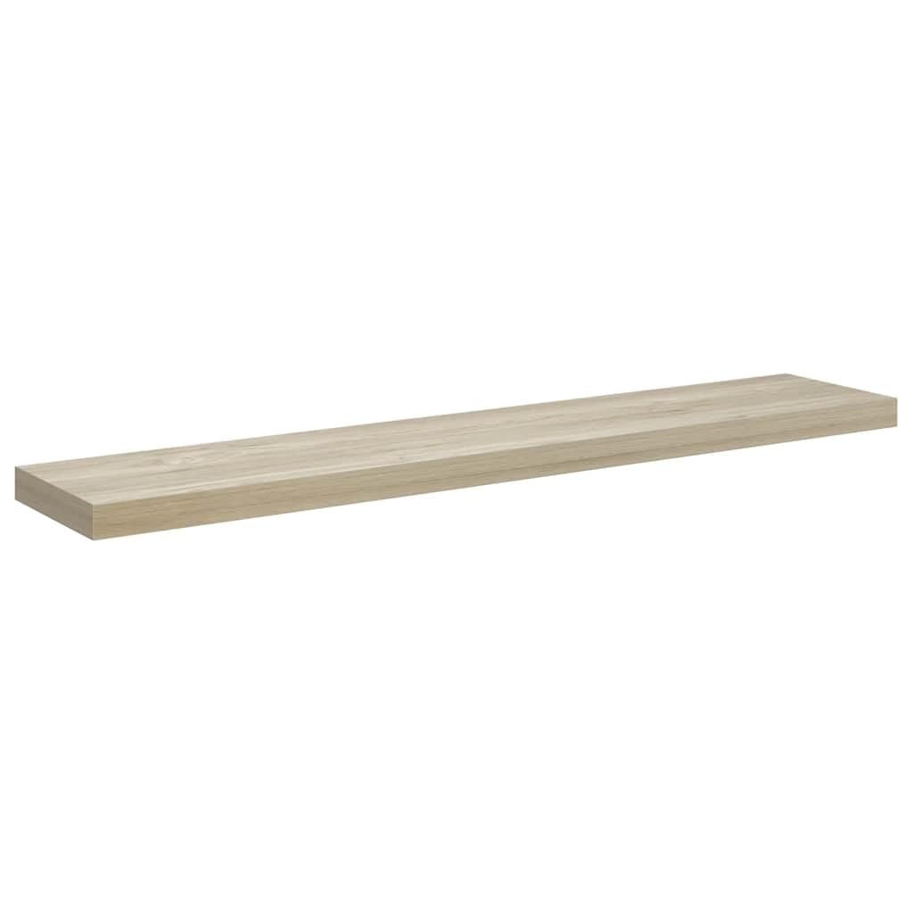 Estantería flotante de 120 x 23,5 x 3,8 cm, madera de roble MDF y metal, con sistema de fijación invisible, soporta hasta 10 kg, para salón, pasillo, dormitorio
