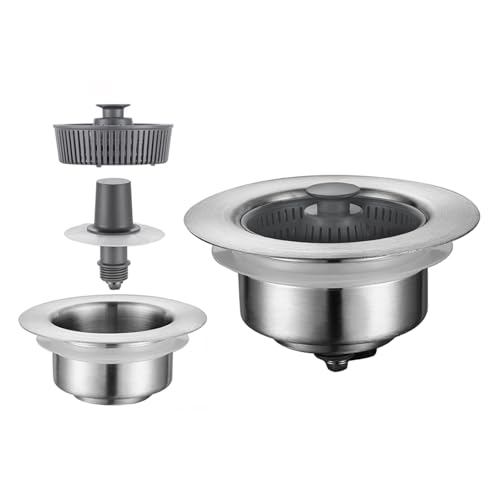 Colador para fregadero de cocina 3 en 1 LAIJAUR acero inoxidable miniatura 5