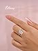 Effinny 3.5 Carat Radiant Cut Engagement Ring,Simulated Diamond White Sapphire Promise Ring for Women in 925 Sterling Silver(Size:7)