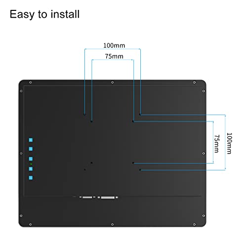 Image of GreenTouch 15 Inch Aluminum Frame Wall Touch Screen LCD Monitor Open Frame LCD Touch Panel - HDMI /VGA /DVI-1024 * 768 @60Hz