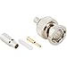 112491-10, RF Connector - BNC Straight Crimp Plug for 100mHz RGB 75 Ohms (10 Items)