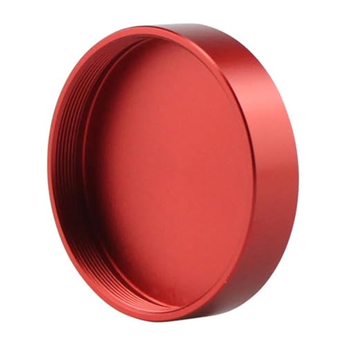 Couvercle T2 M48x0,75mm en métal rouge pour sécuriser les filetages de télescope