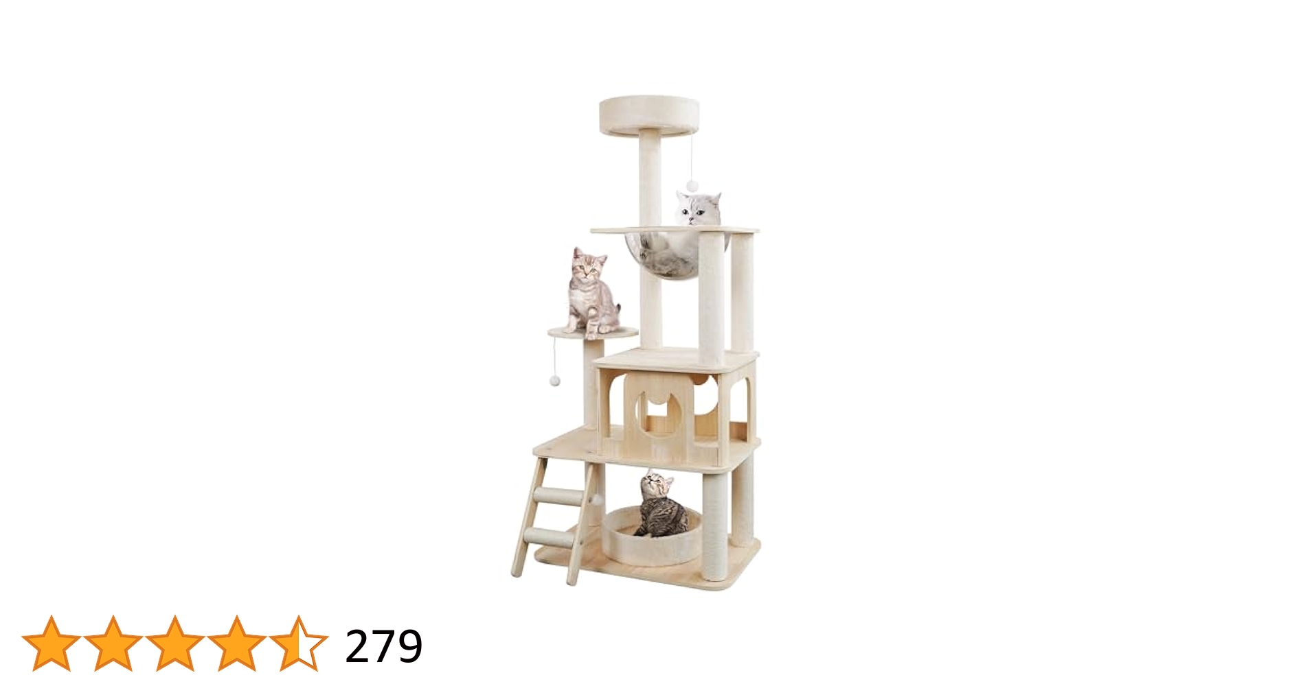 キャットタワー　据え置き型キャットタワー　高さ145cm 猫用品 キャットタワー 据え置き 隠れ家付き 爪とぎ 猫 タワー 猫タワー