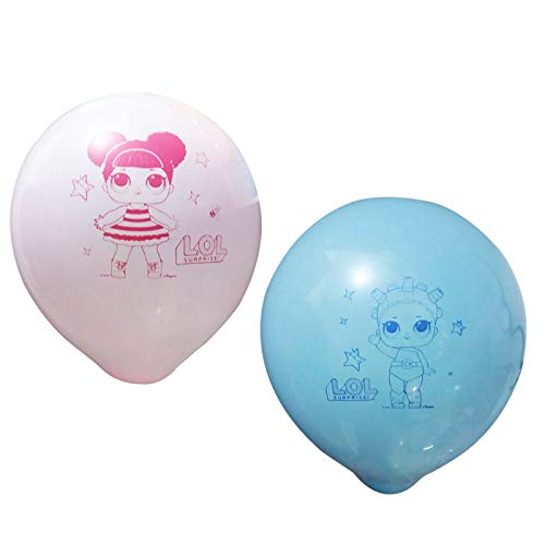 Balao R515 N09 Azul/rosa Boneca Lol - Pacote Com 25 Un Regina Azul/ Rosa