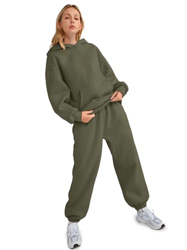 Image of AUTOMET Womens 2 Piece Lounge Sweatsuit Fall Fashion Matching Sweat Sets | Oversized Fall Hoodies & Baggy Jogger Sweatpants Fashion 2026 Outfits
